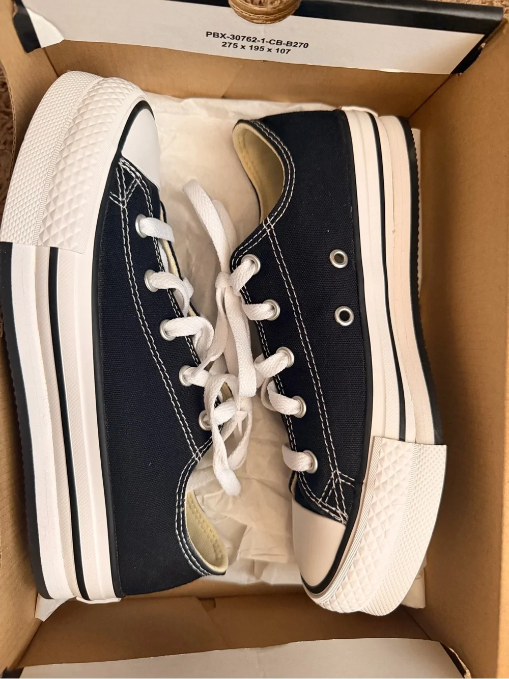 Converse Black Shoe Box with White Logo